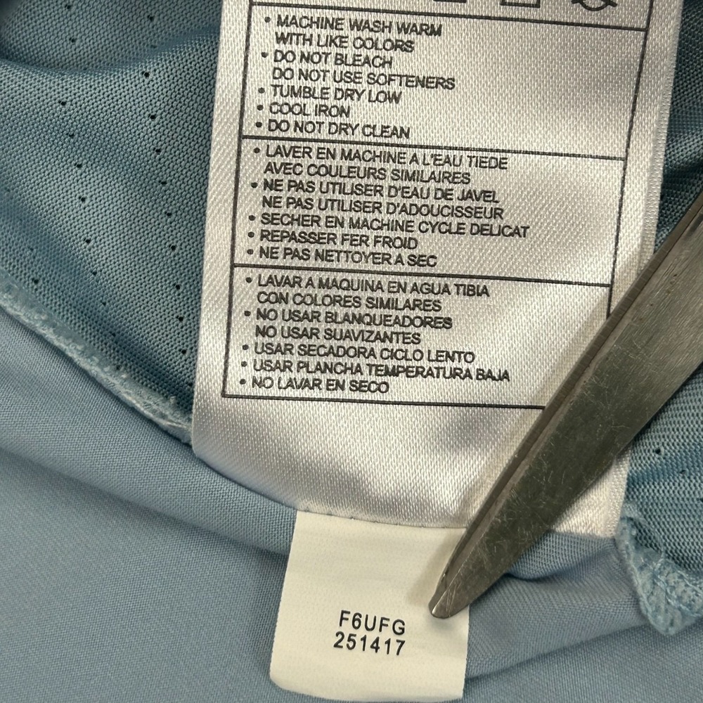NIKE Golf Dri-Fit Women's Shirt Medium Short Sleeve Polo Ice Blue Preppy Sporty - Picture 7 of 12